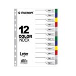 Letter Colorful Index / Indice Colorido de 12 Unidades