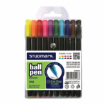 Set De Boligrafos Marca Studmark Tamano De La Punta0.7mm 10 Colores St-03154