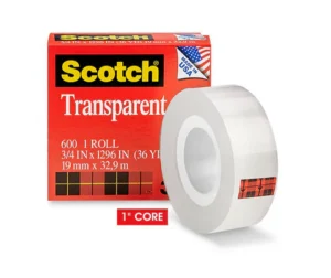 Tape 3m 600 Scotch Cinta Adhesiva Transparente - 0.75 X 36 Yardas