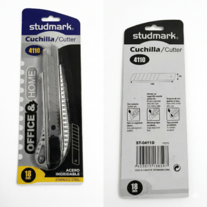 Exacto Pequeno Studmark St-0410 (9mm), Acero Inoxidable