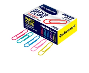 Paper Clip Jumbo Studmark St-02006, Recubierto De Vinil (Vinyl Coated) 50mm. Colores Surtidos | Caja De 100 Piezas
