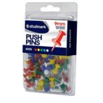 Chinchetas con cabezas plasticas en Colores Surtidos de 100 unidades