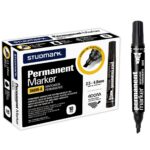 Marcador Permanente Negro Studmark ST-3509-AB Punta Bisel 4.0mm No Toxico