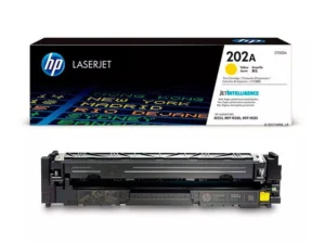 Cartucho de Toner HP 202A Amarillo Original CF502A para LaserJet Pro M254 M281 - 1,300 Pags.