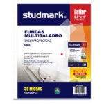 Fundas Protectoras Multitaladro Tamano Carta 30 Micras - Paquete de 100 Unidades Transparentes