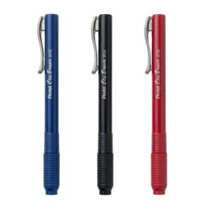Borrador Mecanico Pentel Clic Eraser 2 Retractil con Agarre de Caucho y Colores Surtidos