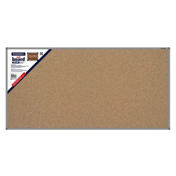 PIZARRA DE CORCHO STUDMARK 120X150CM ( 4X5 PIES) MARCO DE ALUMINIO.webp