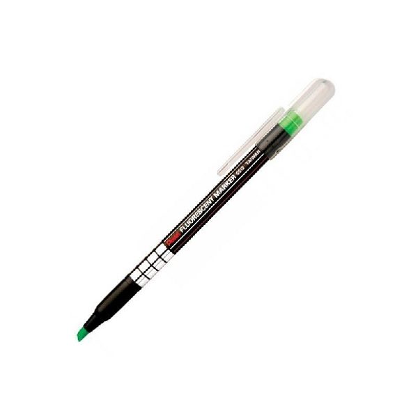 RESALTADOR FLUORESCENTE PENTEL PUNTA BISELADA COLOR VERDE.jpg